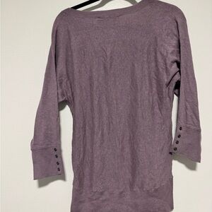Purple Button Sleeve Sweater